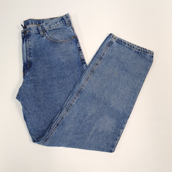 Full Blue Jeans Classic Fit Straight Leg Denim Men's Jeans 38x34 Sits At Waist - Picture 7 of 7